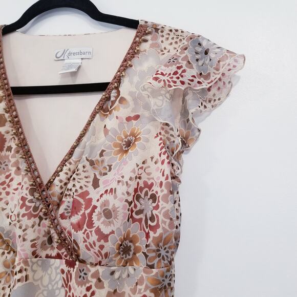 Y2K Metallic Stripes Midi Dress by Dressbarn - Picture 2 of 12